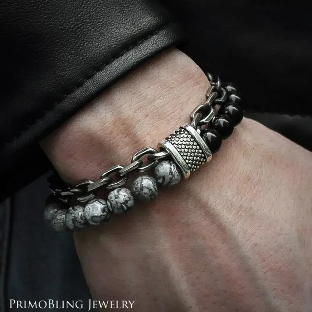 Stainless Steel Men's Yoga Bracelet